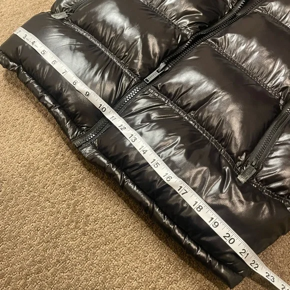 Black Puffer Jacket with Hood - Picture 7 of 7